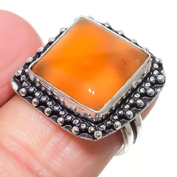 Katherine's Collection Jewelry - CLEARANCE SALE Real Carnelian Gemstone 925 Sterling Silver Jewelry Ring Size 7